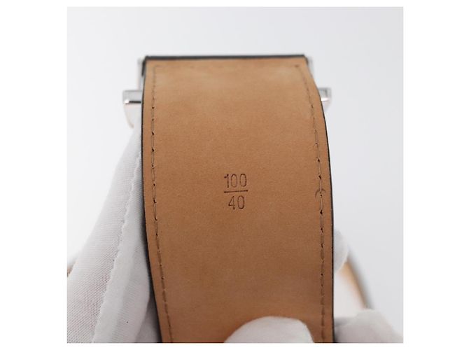 LOUIS VUITTON Gürtel Leder 45,7" Schwarz LV Auth BA12472A - Ansicht 11