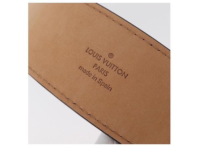 LOUIS VUITTON Gürtel Leder 45,7" Schwarz LV Auth BA12472A - Ansicht 9