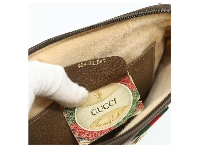 Gucci Borsa a Spalla GG Supreme PVC Beige Oro 904 02 047 Auth 178634 D'oro - vista 20