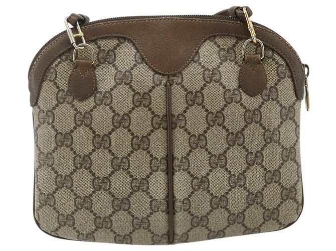 Gucci Borsa a Spalla GG Supreme PVC Beige Oro 904 02 047 Auth 178634 D'oro - vista 3