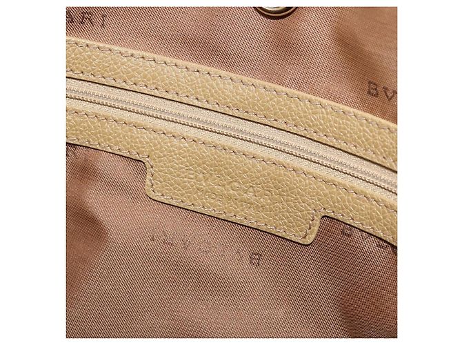 Bulgari Borsa Tote BVLGARI Logo Mania Canvas Beige Oro Auth 177518 D'oro - vista 17
