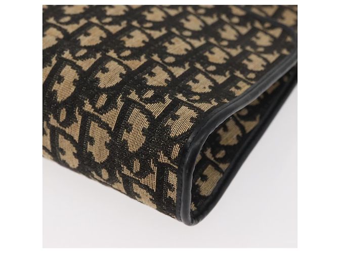 Borsa a Spalla in Tela Trotter Christian Dior Blu Navy Oro Auth 178534 D'oro - vista 12