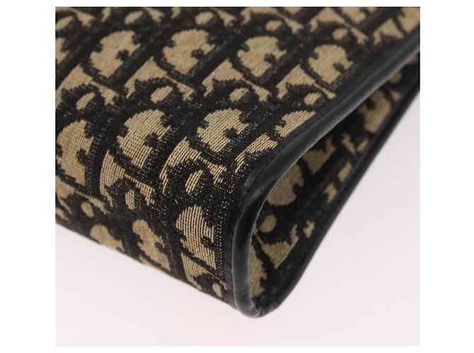 Borsa a Spalla in Tela Trotter Christian Dior Blu Navy Oro Auth 178534 D'oro - vista 14