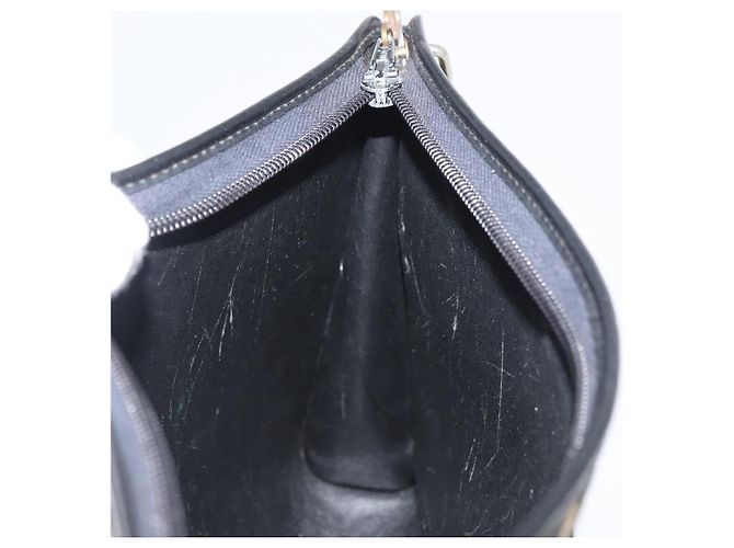 Borsa a Spalla in Tela Trotter Christian Dior Blu Navy Oro Auth 178534 D'oro - vista 19
