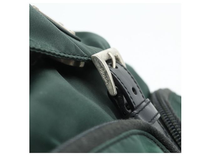 PRADA Rucksack aus Nylon grün silber authentisch 177517 - Ansicht 10