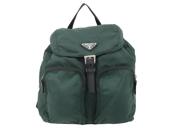 PRADA Rucksack aus Nylon grün silber authentisch 177517 - Ansicht 13
