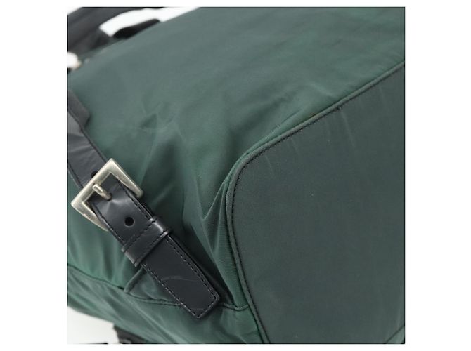 PRADA Rucksack aus Nylon grün silber authentisch 177517 - Ansicht 18