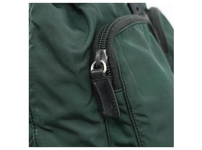 PRADA Rucksack aus Nylon grün silber authentisch 177517 - Ansicht 19
