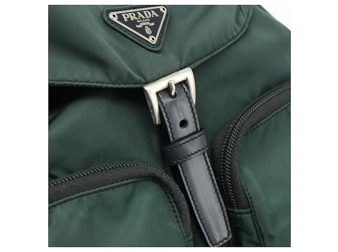 PRADA Rucksack aus Nylon grün silber authentisch 177517 - Ansicht 20