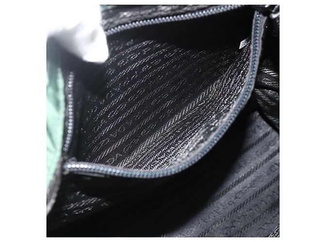 PRADA Rucksack aus Nylon grün silber authentisch 177517 - Ansicht 26