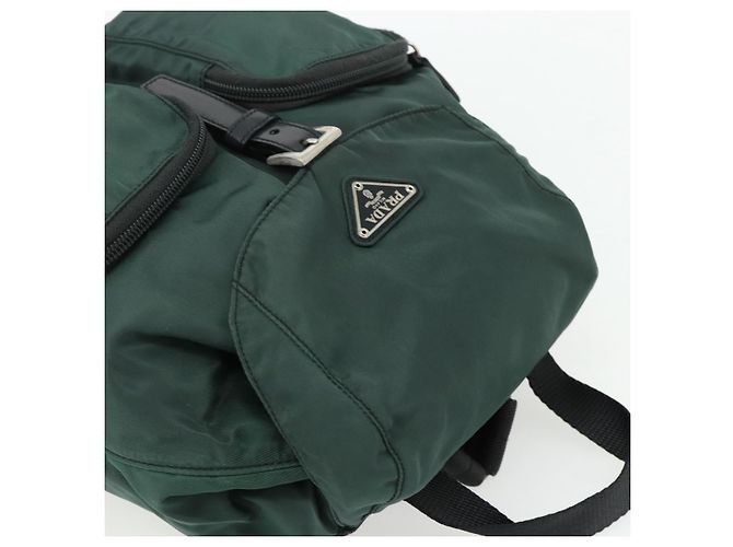PRADA Rucksack aus Nylon grün silber authentisch 177517 - Ansicht 6