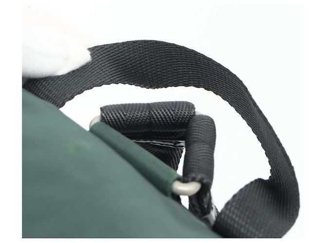 PRADA Rucksack aus Nylon grün silber authentisch 177517 - Ansicht 8