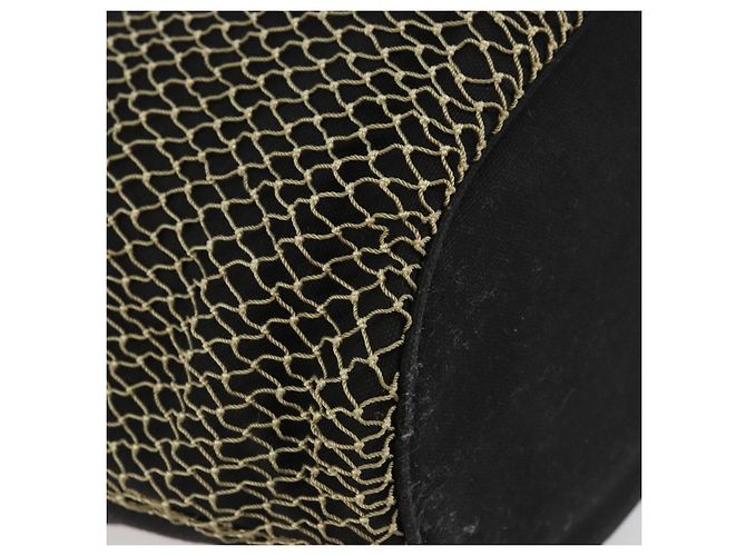 CHANEL Sac Tote Toile Noir Argent CC Auth 170532 Argenté - vue 16