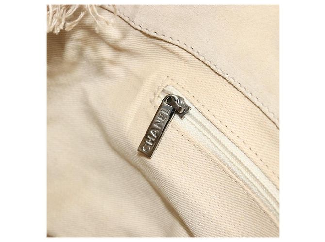 CHANEL Sac Tote Toile Noir Argent CC Auth 170532 Argenté - vue 19