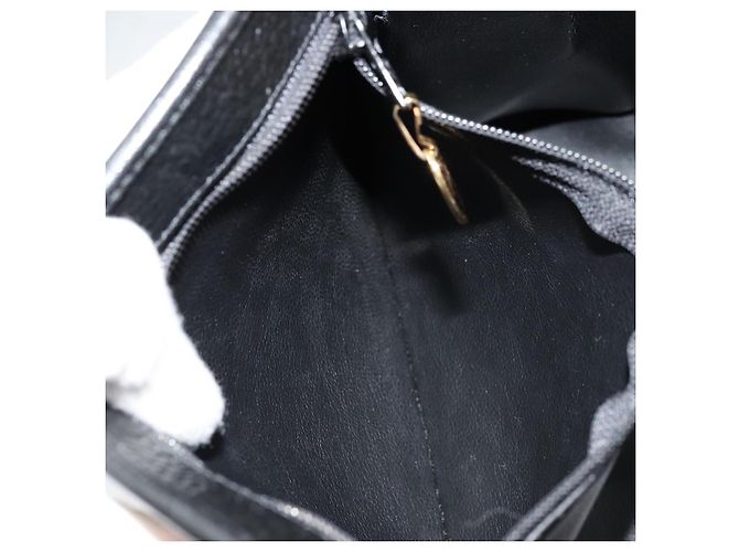 Borsa a mano Christian Dior in pelle nera e oro Auth 177815 Nero D'oro - vista 23
