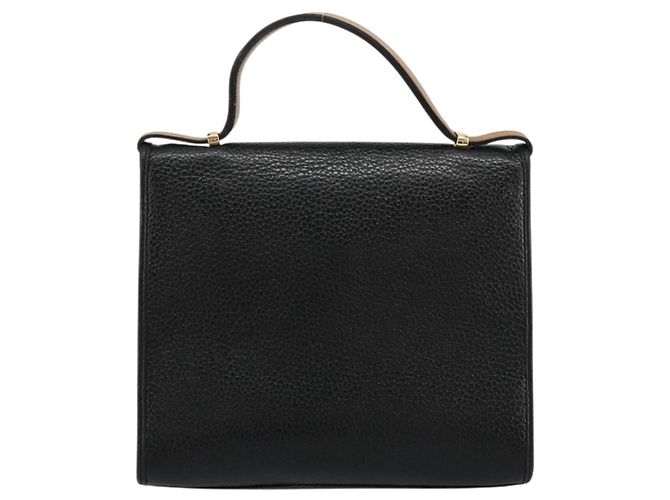 Borsa a mano Christian Dior in pelle nera e oro Auth 177815 Nero D'oro - vista 3