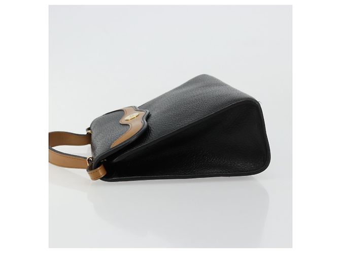 Borsa a mano Christian Dior in pelle nera e oro Auth 177815 Nero D'oro - vista 5