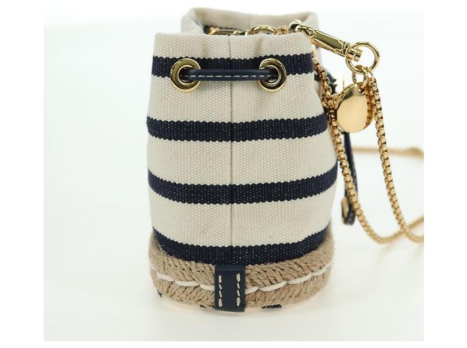 PRADA Borsa a Spalla con Catena in Tela Oro Beige Auth 177142SM D'oro - vista 4