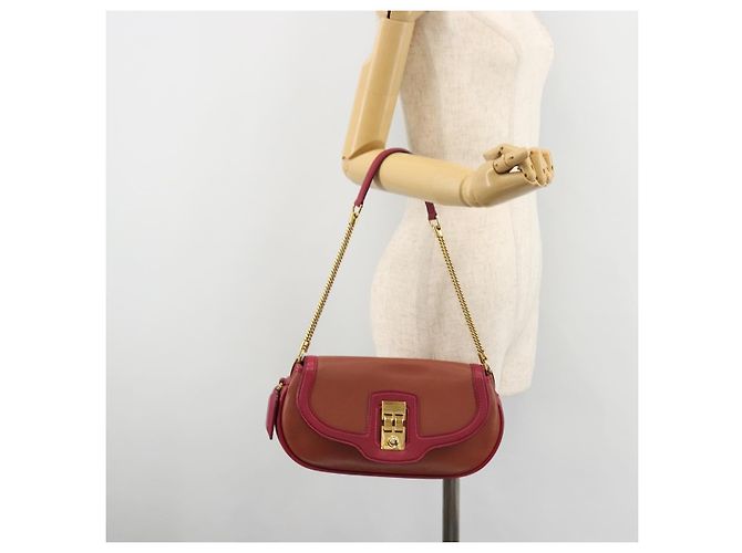 LOUIS VUITTON Bolsa Baguette Trapezi Art Deco Couro Rosa LV Auth 177283V - vista 23