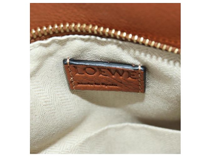 LOEWE Borsa Puzzle Piccola Hammock Borsa a Mano Pelle Marrone Oro Auth 177978SM D'oro - vista 23