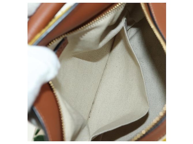 LOEWE Borsa Puzzle Piccola Hammock Borsa a Mano Pelle Marrone Oro Auth 177978SM D'oro - vista 26