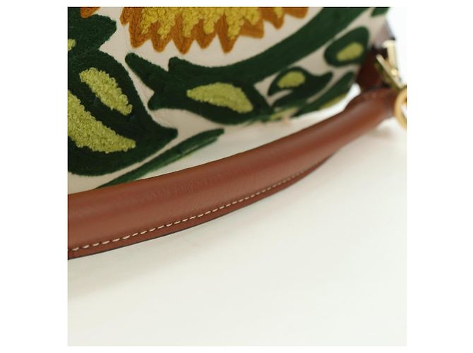 LOEWE Borsa Puzzle Piccola Hammock Borsa a Mano Pelle Marrone Oro Auth 177978SM D'oro - vista 7