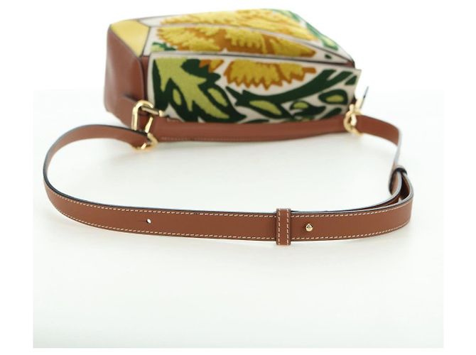 LOEWE Borsa Puzzle Piccola Hammock Borsa a Mano Pelle Marrone Oro Auth 177978SM D'oro - vista 8