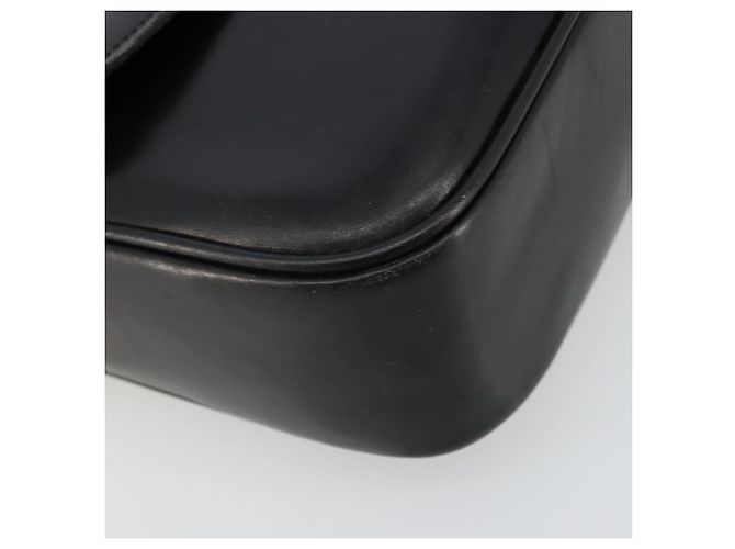 Céline Borsa a Spalla in Pelle Nera e Oro Auth 177801 Nero D'oro - vista 14
