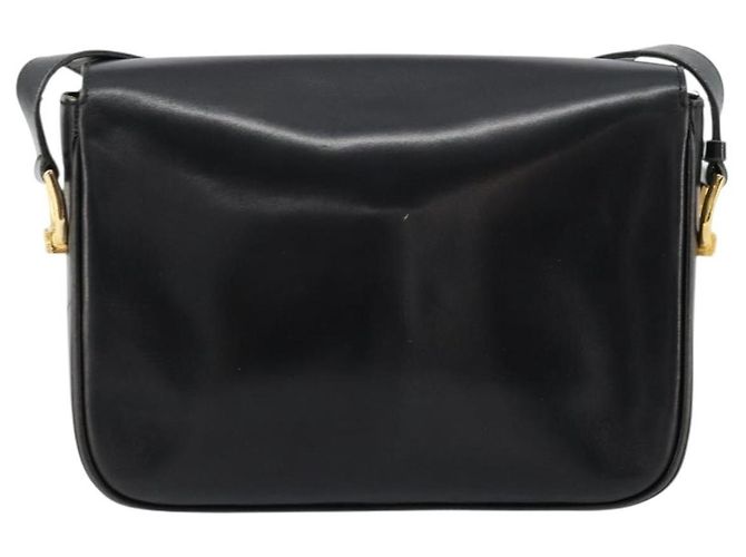 Céline Borsa a Spalla in Pelle Nera e Oro Auth 177801 Nero D'oro - vista 2