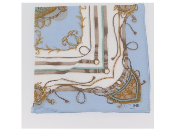 Set di 2 pezzi in cotone CÉLINE con fazzoletti verde e azzurro chiaro Auth am11541A Blu chiaro - vista 2