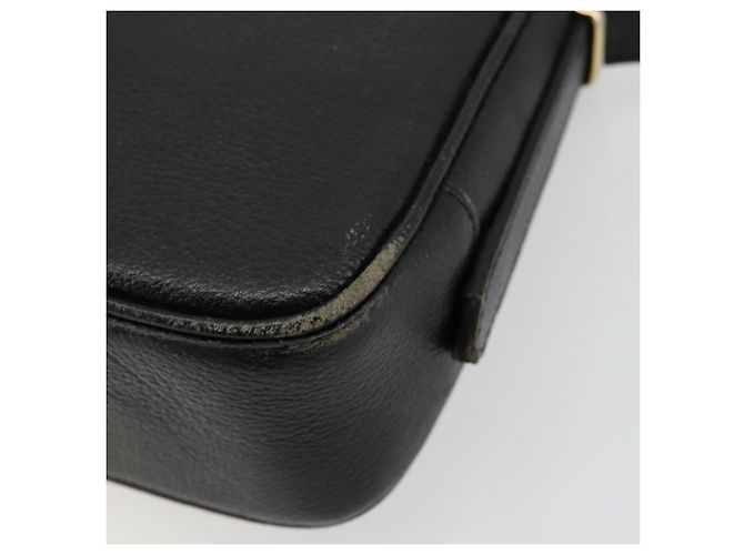 SAINT LAURENT Borsa a Spalla Pelle Nera Oro Auth 177530 Nero D'oro - vista 10