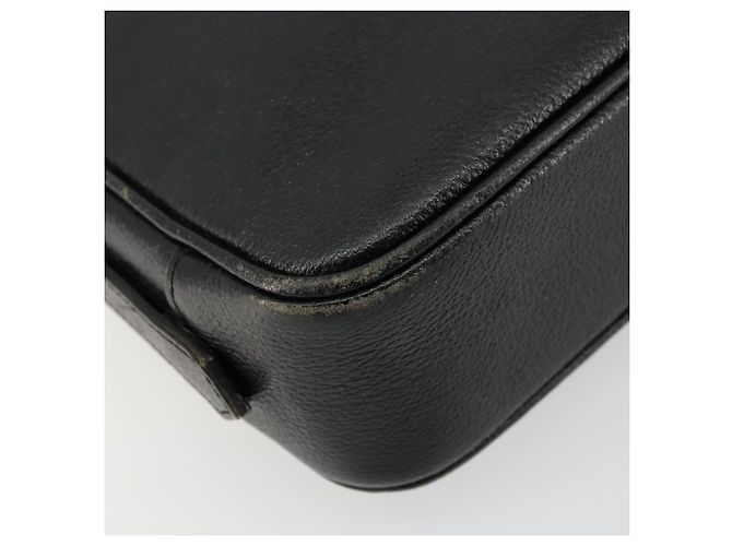 SAINT LAURENT Borsa a Spalla Pelle Nera Oro Auth 177530 Nero D'oro - vista 11