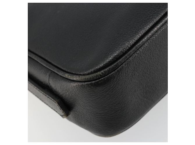 SAINT LAURENT Borsa a Spalla Pelle Nera Oro Auth 177530 Nero D'oro - vista 13