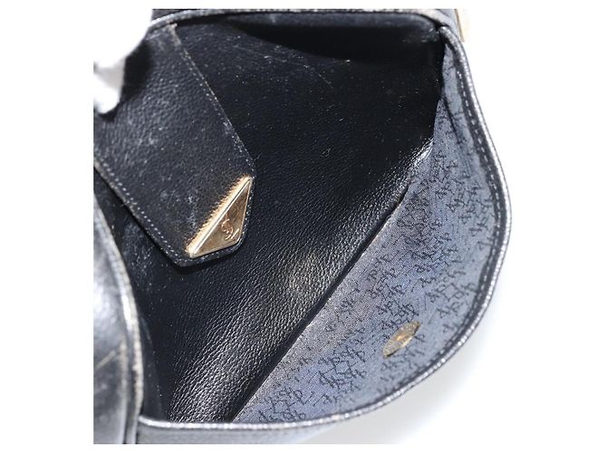 SAINT LAURENT Borsa a Spalla Pelle Nera Oro Auth 177530 Nero D'oro - vista 22