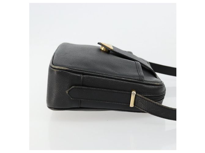 SAINT LAURENT Borsa a Spalla Pelle Nera Oro Auth 177530 Nero D'oro - vista 4