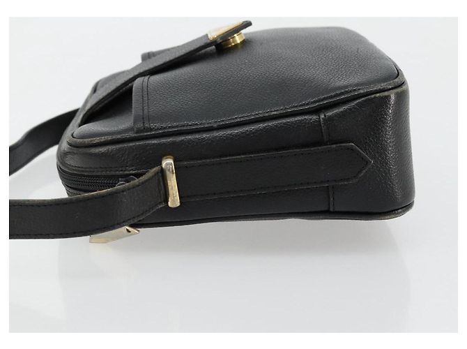 SAINT LAURENT Borsa a Spalla Pelle Nera Oro Auth 177530 Nero D'oro - vista 5