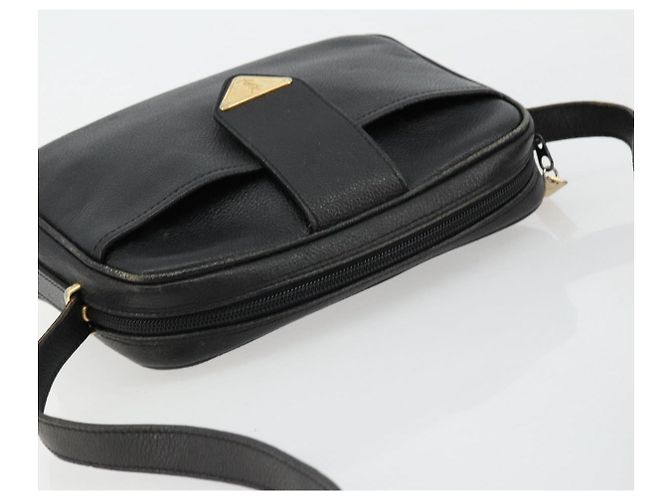 SAINT LAURENT Borsa a Spalla Pelle Nera Oro Auth 177530 Nero D'oro - vista 6