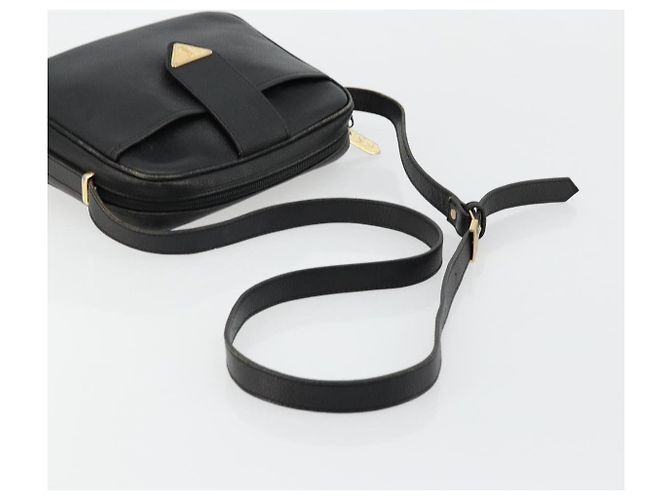 SAINT LAURENT Borsa a Spalla Pelle Nera Oro Auth 177530 Nero D'oro - vista 7