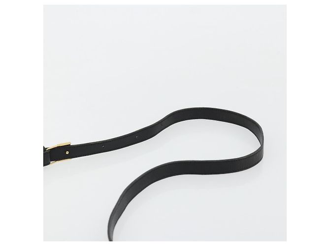 SAINT LAURENT Borsa a Spalla Pelle Nera Oro Auth 177530 Nero D'oro - vista 8