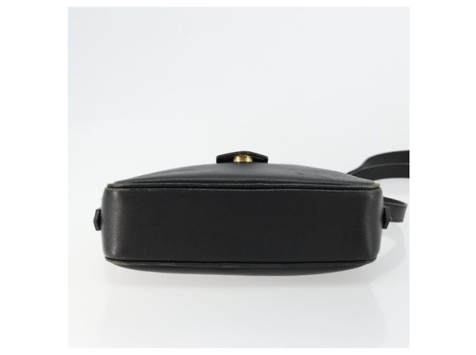 SAINT LAURENT Borsa a Spalla Pelle Nera Oro Auth 177530 Nero D'oro - vista 9