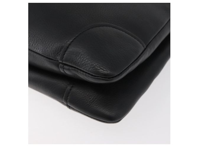 Borsa a Spalla in Pelle Nera e Oro GUCCI 108964 Auth 178939V Nero D'oro - vista 11