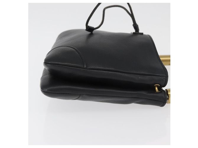 Borsa a Spalla in Pelle Nera e Oro GUCCI 108964 Auth 178939V Nero D'oro - vista 4