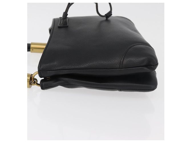 Borsa a Spalla in Pelle Nera e Oro GUCCI 108964 Auth 178939V Nero D'oro - vista 5