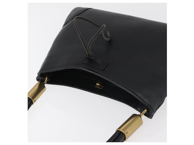 Borsa a Spalla in Pelle Nera e Oro GUCCI 108964 Auth 178939V Nero D'oro - vista 6