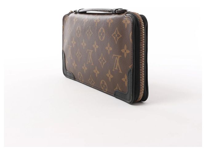 Billetera Monogram Macassar Daily Organizer Louis Vuitton Marrón x Negro M60679 Castaño - vista 3