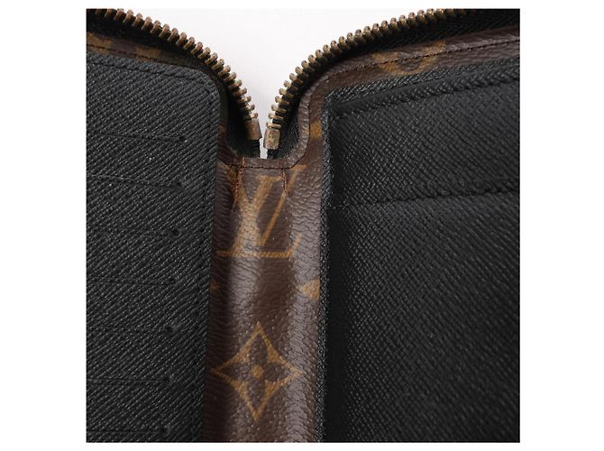 Billetera Monogram Macassar Daily Organizer Louis Vuitton Marrón x Negro M60679 Castaño - vista 7