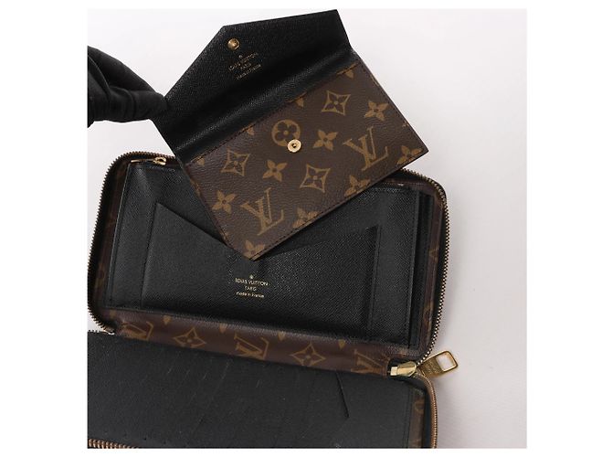 Billetera Monogram Macassar Daily Organizer Louis Vuitton Marrón x Negro M60679 Castaño - vista 8