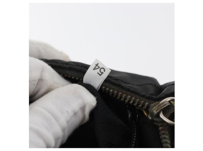 Borsa a Spalla con Catena PRADA in Nylon Nero e Oro Auth bs34842 D'oro - vista 12