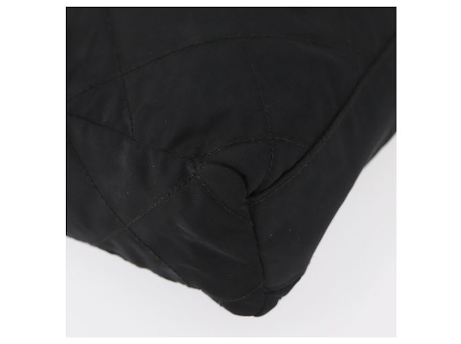 Borsa a Spalla con Catena PRADA in Nylon Nero e Oro Auth bs34842 D'oro - vista 15