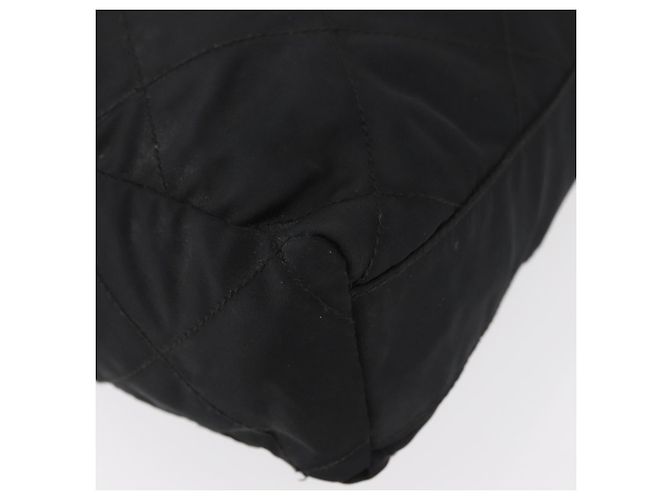 Borsa a Spalla con Catena PRADA in Nylon Nero e Oro Auth bs34842 D'oro - vista 17
